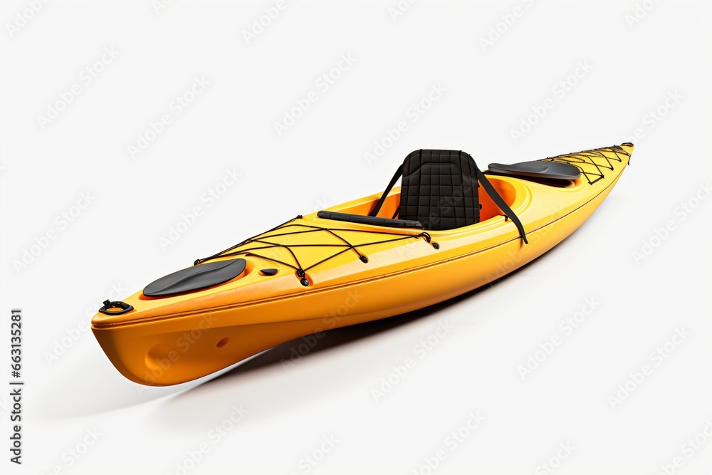 A kayak boat isolated on a white background A kayak boat isolated on a white background