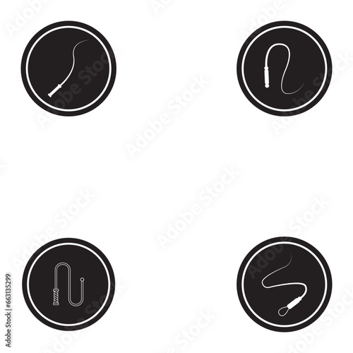 whip icon vector
