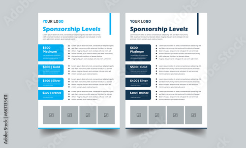 Nonprofit Event Sponsorship Fundraising Flyers