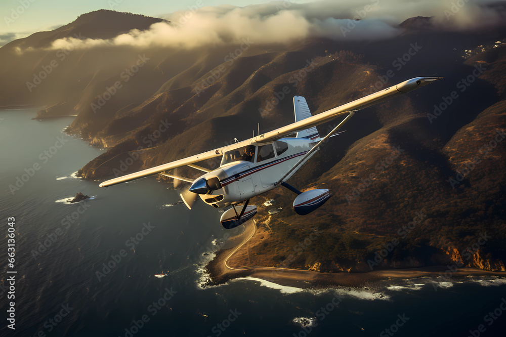 Fototapeta premium small one engine private plane