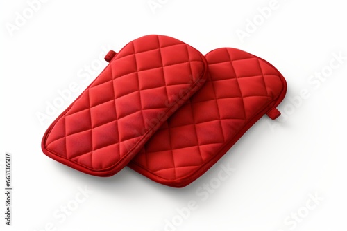 Oven mitts isolated on a white background photo