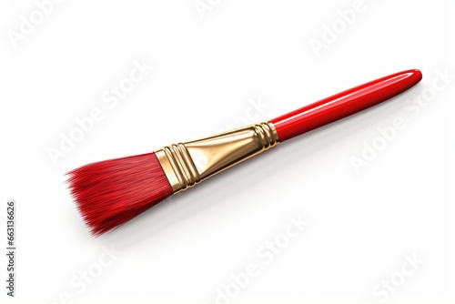 A paintbrush isolated on a white background