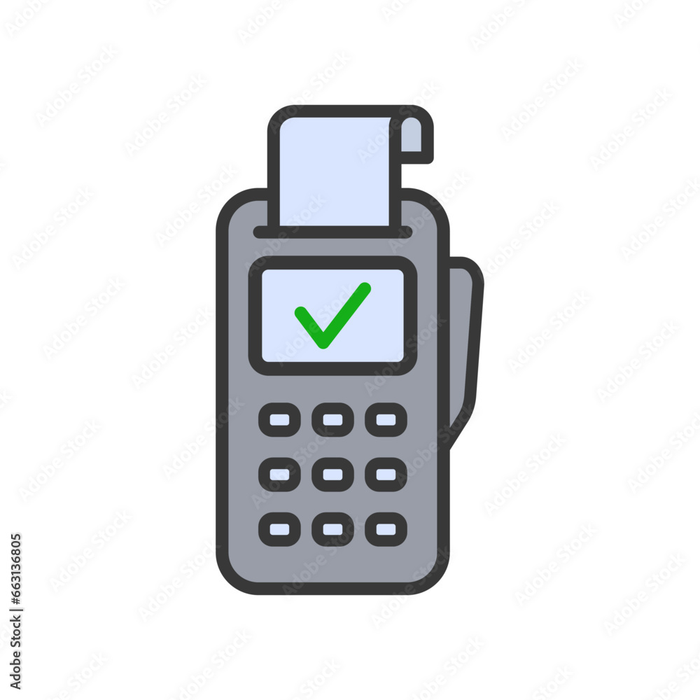 POS Terminal vector icon. Credit Card Machine Icon POS Terminal vector icon. Credit Card Machine Icon