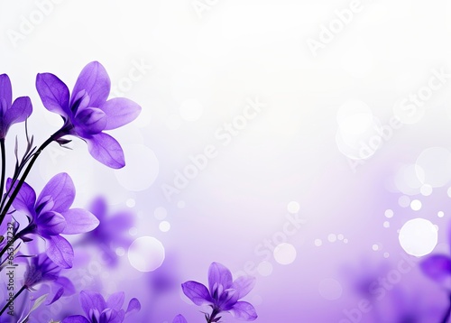  Abstract spring background with purple flowers. © ABDULHAMID