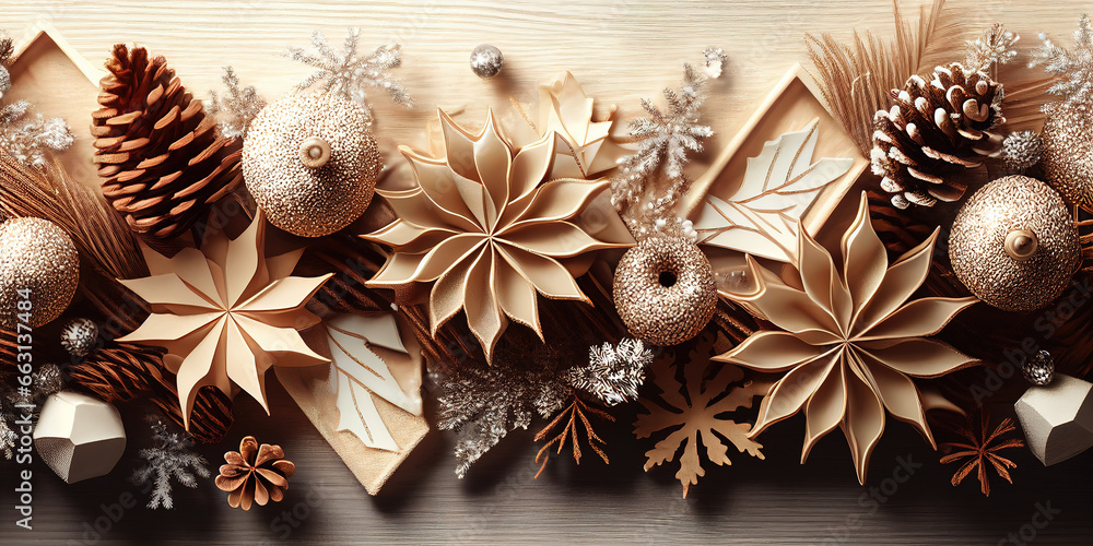Fototapeta premium decorations and wallpapers for winter, Christmas decorations