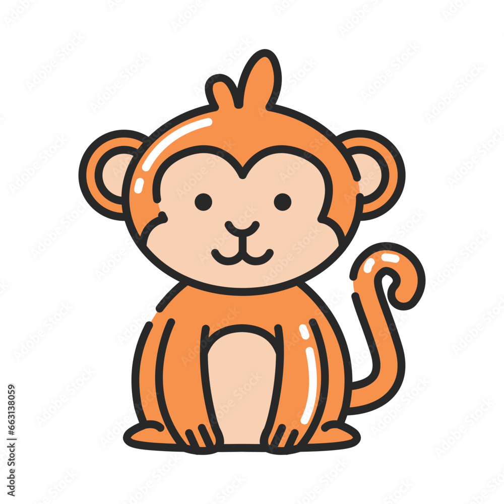 Fototapeta premium Monkey Animal Icon