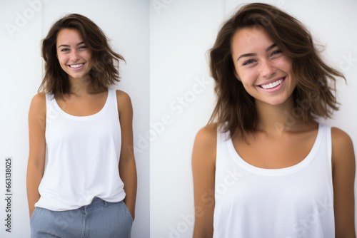 smiling beautiful woman posing during photoshoot © Kien