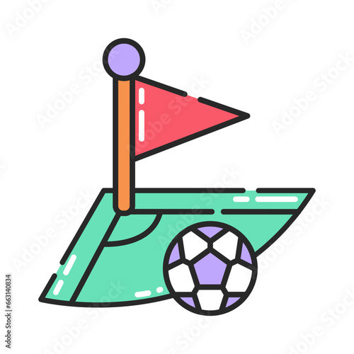 Corner Kick Soccer Icon