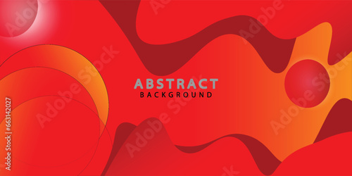 liquid fruid orange Colorful banner template with gradient color. Design with liquid shapes. with a yellow orange color combination with a modern and luxurious concep photo