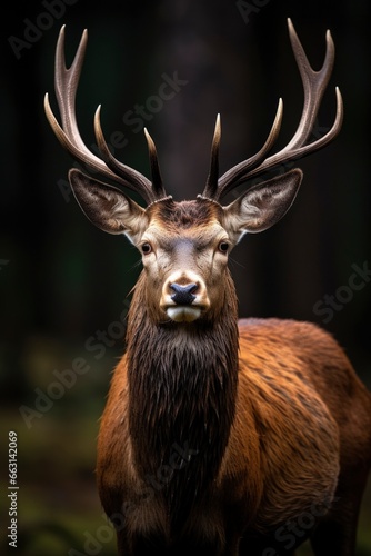 Close up of red deer stag. © ABDULHAMID