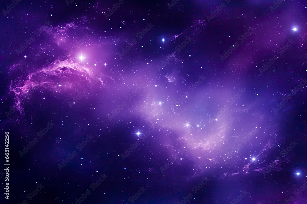 Purple Galaxy space stars in Outer Space.