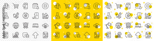 Outline Magistrates court, Upload and Voicemail line icons pack for web with Report document, Puzzle, Table lamp line icon. Market sale, Calendar, Smile pictogram icon. Loyalty award. Vector