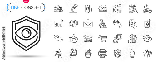 Pack of Mail, Truck delivery and Rotation gesture line icons. Include Strategy, E-bike, Delivery shopping pictogram icons. Potato, Stars, Employee results signs. Incoming mail, Group. Vector