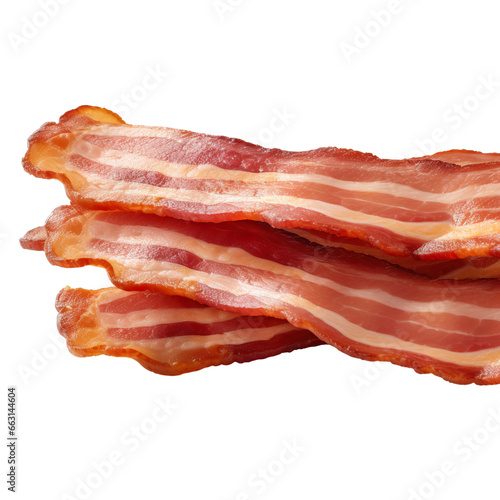 Bacon on a white background isolated PNG