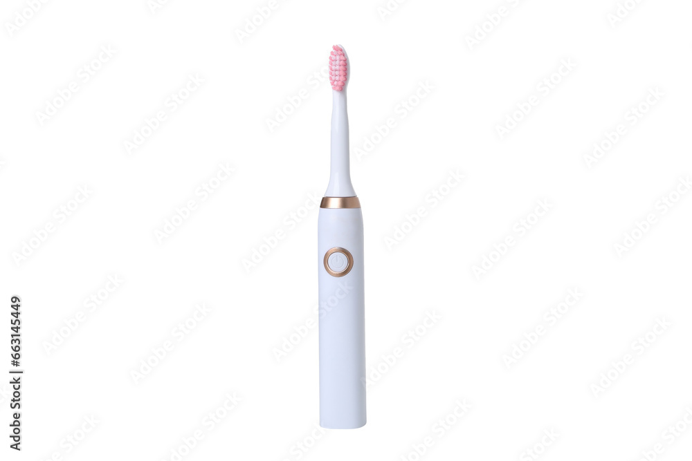 PNG, White electric toothbrush, isolated on white background PNG, White electric toothbrush, isolated on white background