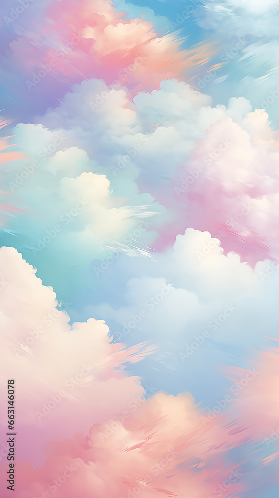 high narrow watercolor cumulus clouds light abstract background gentle pastel soft color pink white and blue painting high narrow watercolor cumulus clouds light abstract background gentle pastel soft color pink white and blue painting