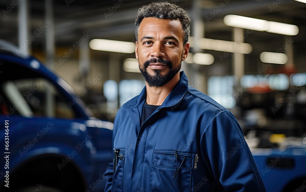 man examining car engine. Auto mechanic working in garage.Car Mechanic Detailed Vehicle Inspection. Auto Service Center Theme. man examining car engine. Auto mechanic working in garage.Car Mechanic Detailed Vehicle Inspection. Auto Service Center Theme.