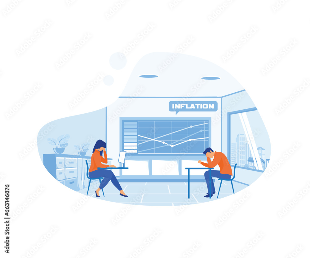 Inflation. Vector illustration for web banner, infographics, mobile. flat vector modern illustration Inflation. Vector illustration for web banner, infographics, mobile. flat vector modern illustration