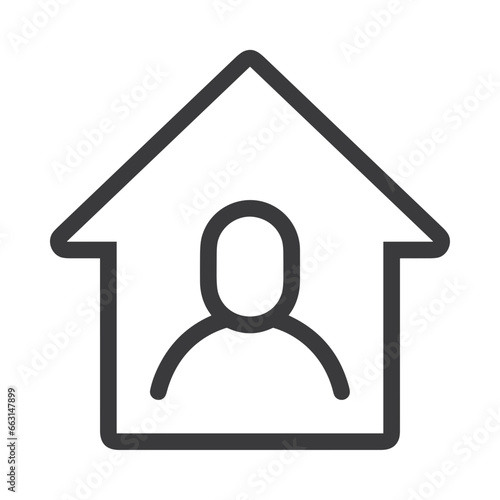 Home homepage icon symbol vector image. Illustration of the house real estate graphic property design image © Harum