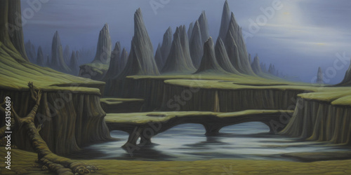 Nature landscape. Digital i...