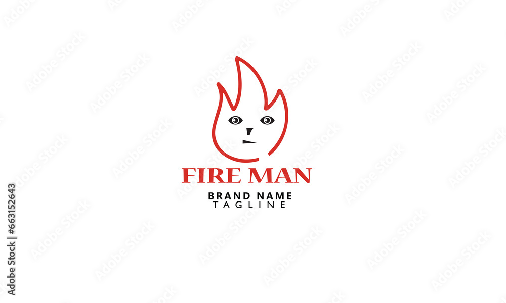 Fireman initial logo design Fireman initial logo design