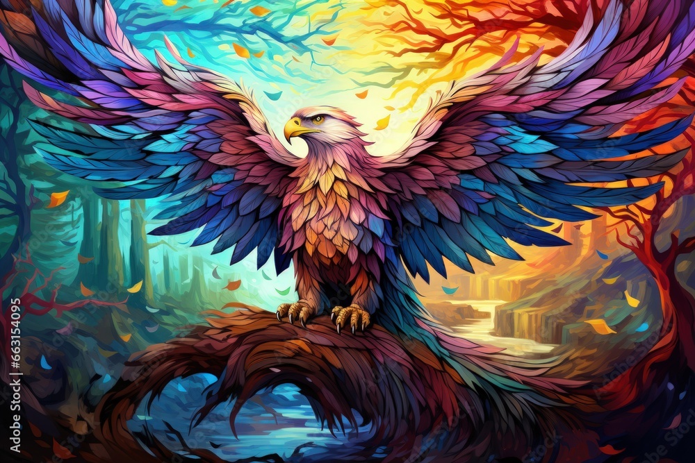 Loyal griffins, majestic creatures with the body of a lion and the wings of an eagle - Generative AI Loyal griffins, majestic creatures with the body of a lion and the wings of an eagle - Generative AI