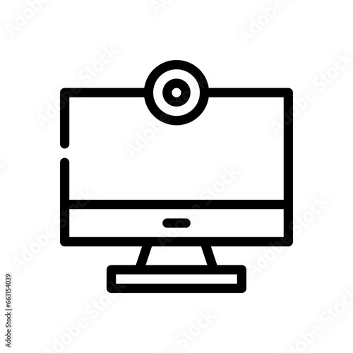 web cam line icon