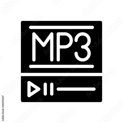 mp3 glyph icon