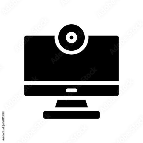 web cam glyph icon