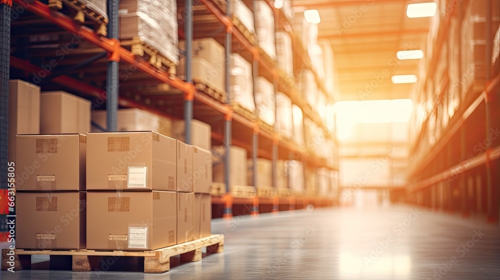 Blur warehouse factory storage background, Shipping merchandise in warehouse storage room background, Blur factory and products with bokeh light backdrop, banner Blur warehouse factory storage background, Shipping merchandise in warehouse storage room background, Blur factory and products with bokeh light backdrop, banner