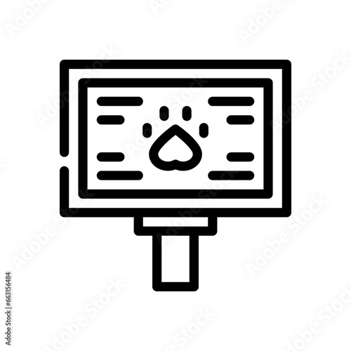 world animal day line icon