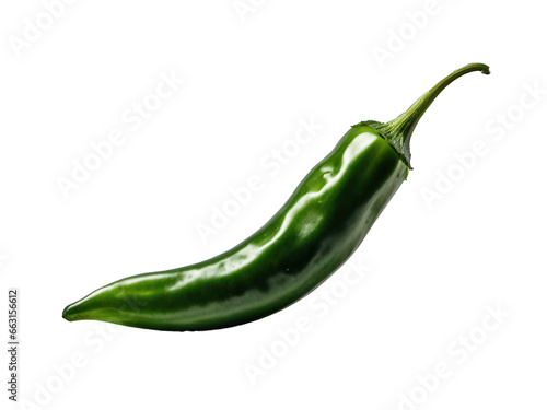 green chilly isolated on transparent or white background