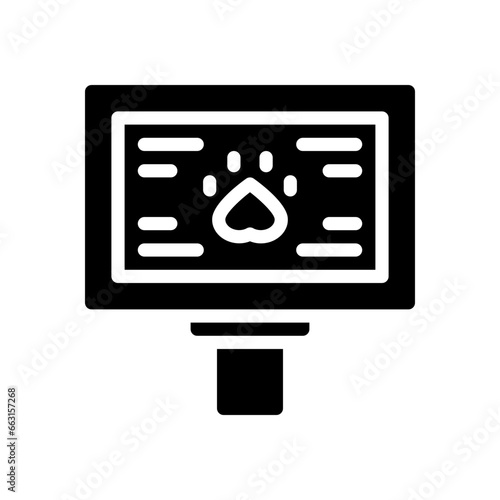 world animal day glyph icon
