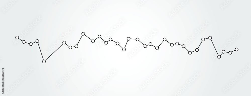 Vector line graph element. Modern simple chart background