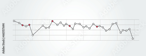 Vector line graph element. Banner diagram concept report. Presentation chart analysis and data infograph