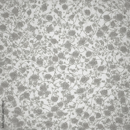 grayscale seamless pattern with roses