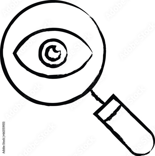 Search hand drawn vector illustration