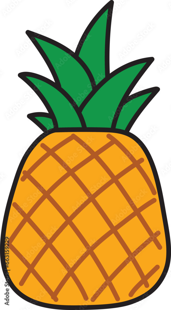 Fruit elements. Hand drawn vector illustration. Fruit elements. Hand drawn vector illustration.
