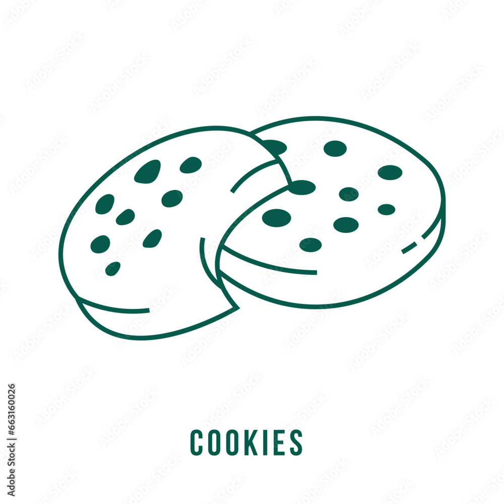 Browser Cookie Icon. Cookie icon vector isolated on white background, logo concept sign on transparent background, filled symbol Browser Cookie Icon. Cookie icon vector isolated on white background, logo concept sign on transparent background, filled symbol