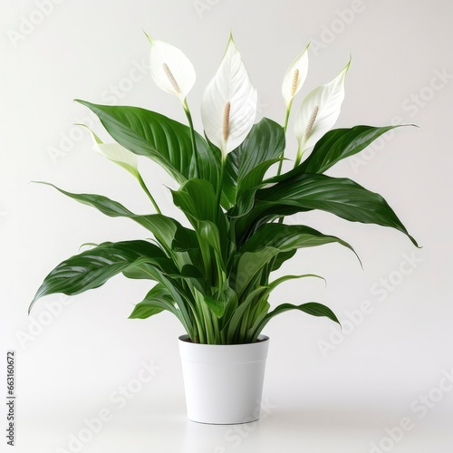 Peace Lily on a plain white background.