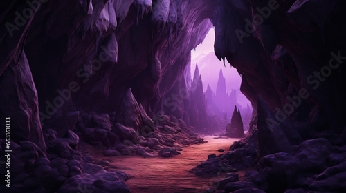 Purple cave rock curve