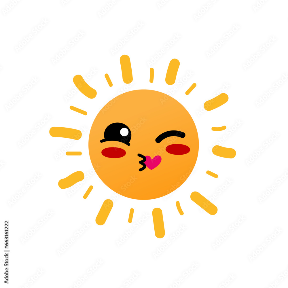 Sun . Sun icon . Isolated on white background .Trendy vector summer symbol for website design. web button. mobile app . painted suns . Vector solar symbols set . Sun symbol illustration. eps10