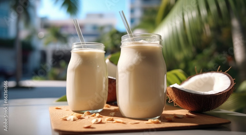 Coconut smoothie.