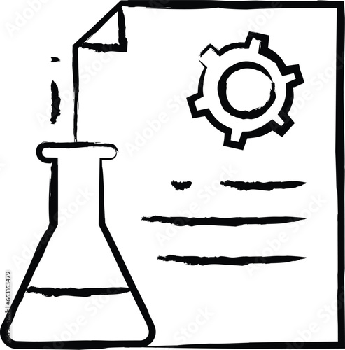 Document hand drawn vector illustration