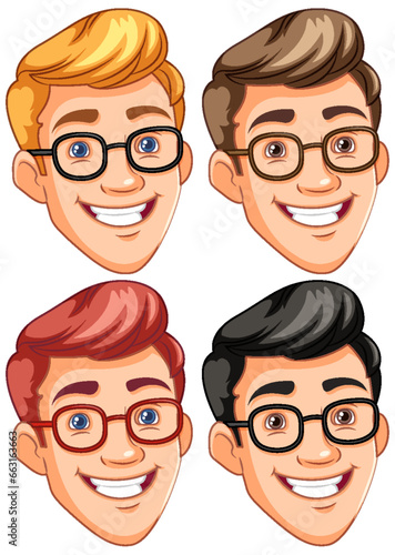 Man wearing glasses smiling head