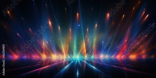 Laser light show colorful background photo