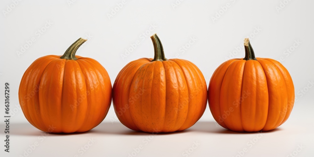Isolated pumpkins on white background, AI Generative Isolated pumpkins on white background, AI Generative