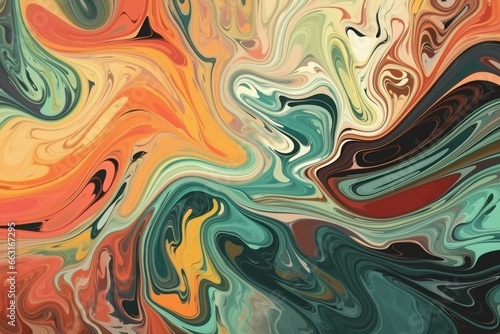 Colorful marbling banner with flowing elegant texture. Generative AI