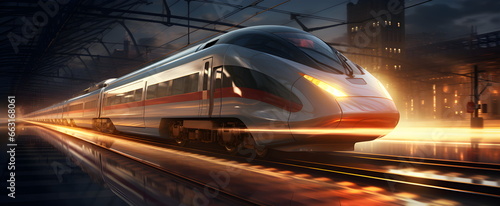 High speed train. Technologies. Comfort. Transport.