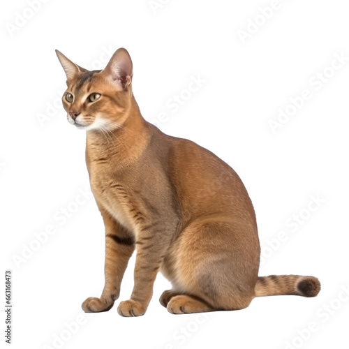 Chausie Cat isolated on transparent background,transparency 